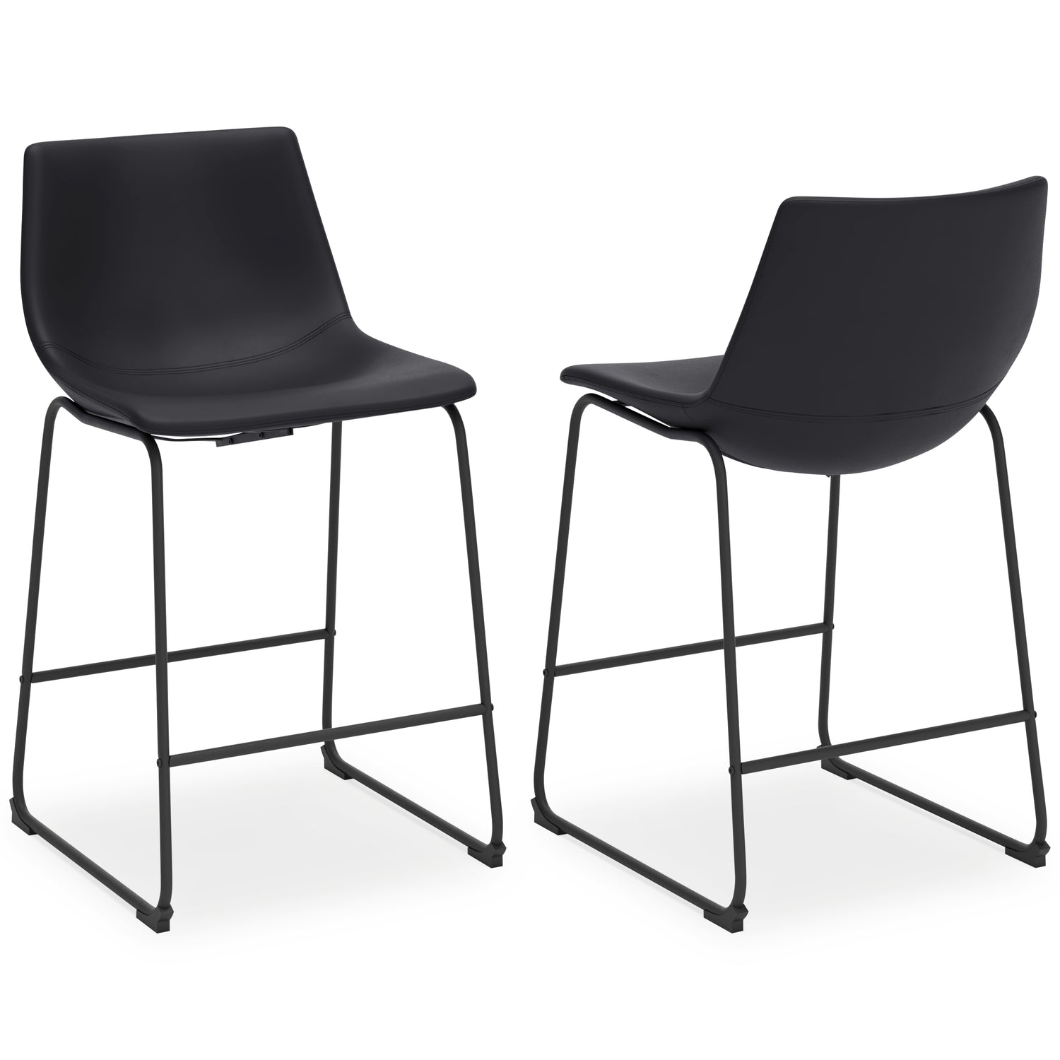 Centiar Black Counter Height Bar Stool (Set of 2) - D372-624X2