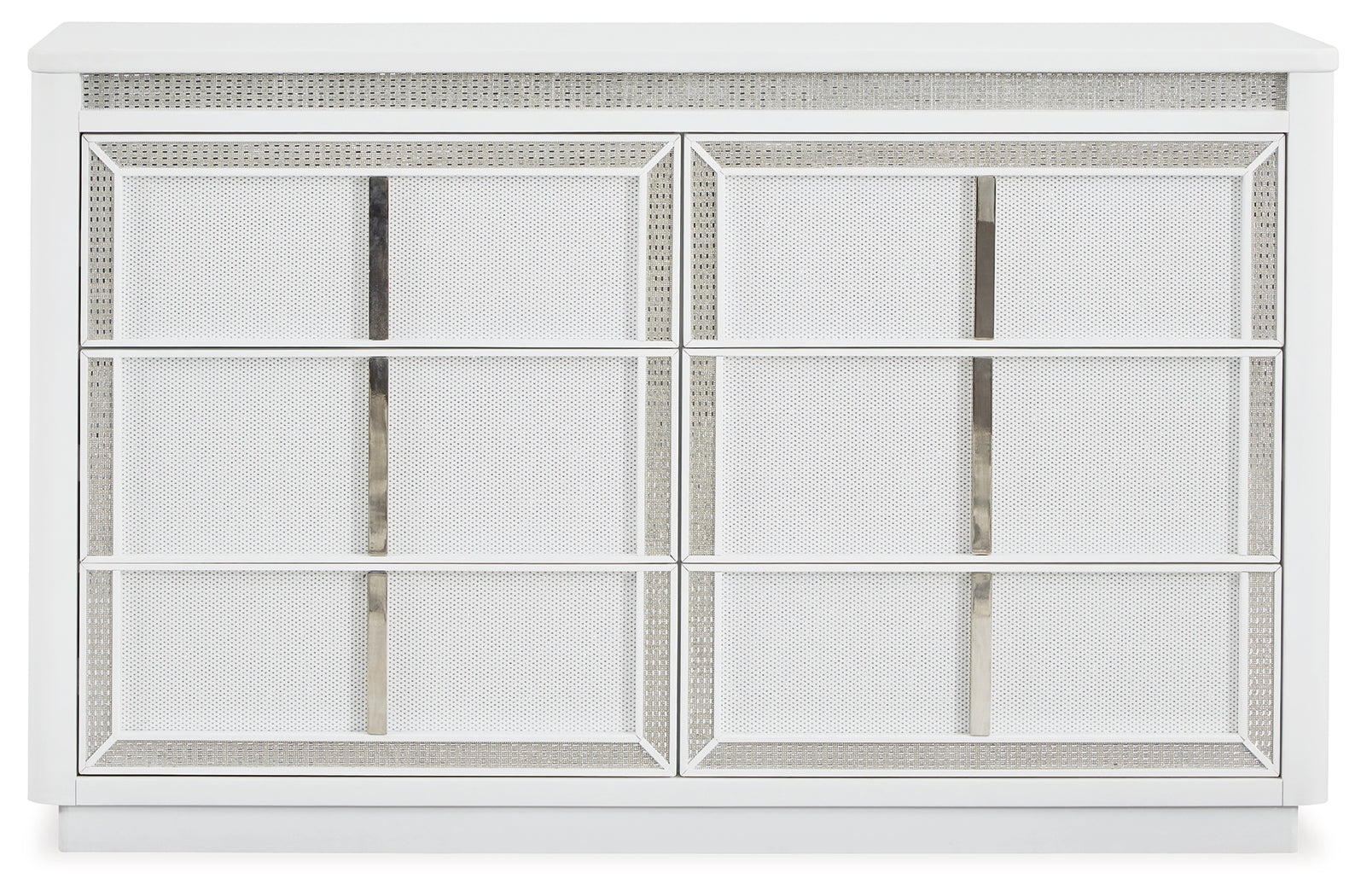 Chalanna California King Upholstered Storage Bed with Dresser and Nightstand in White from Ashley - Luna Furniture