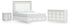 Chalanna King Upholstered Storage Bed with Dresser and Nightstand in White from Ashley - Luna Furniture