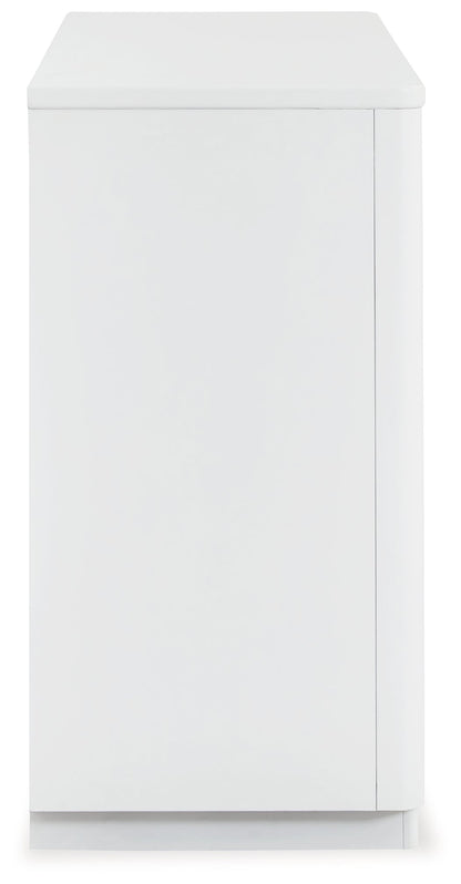 Chalanna King Upholstered Storage Bed with Dresser and Nightstand in White from Ashley - Luna Furniture