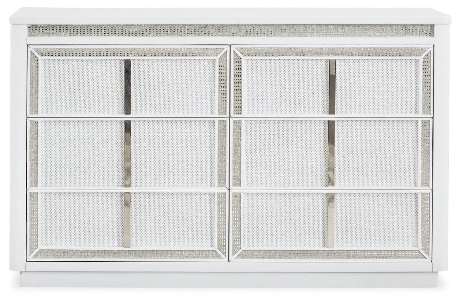 Chalanna King Upholstered Storage Bed with Dresser in White from Ashley - Luna Furniture