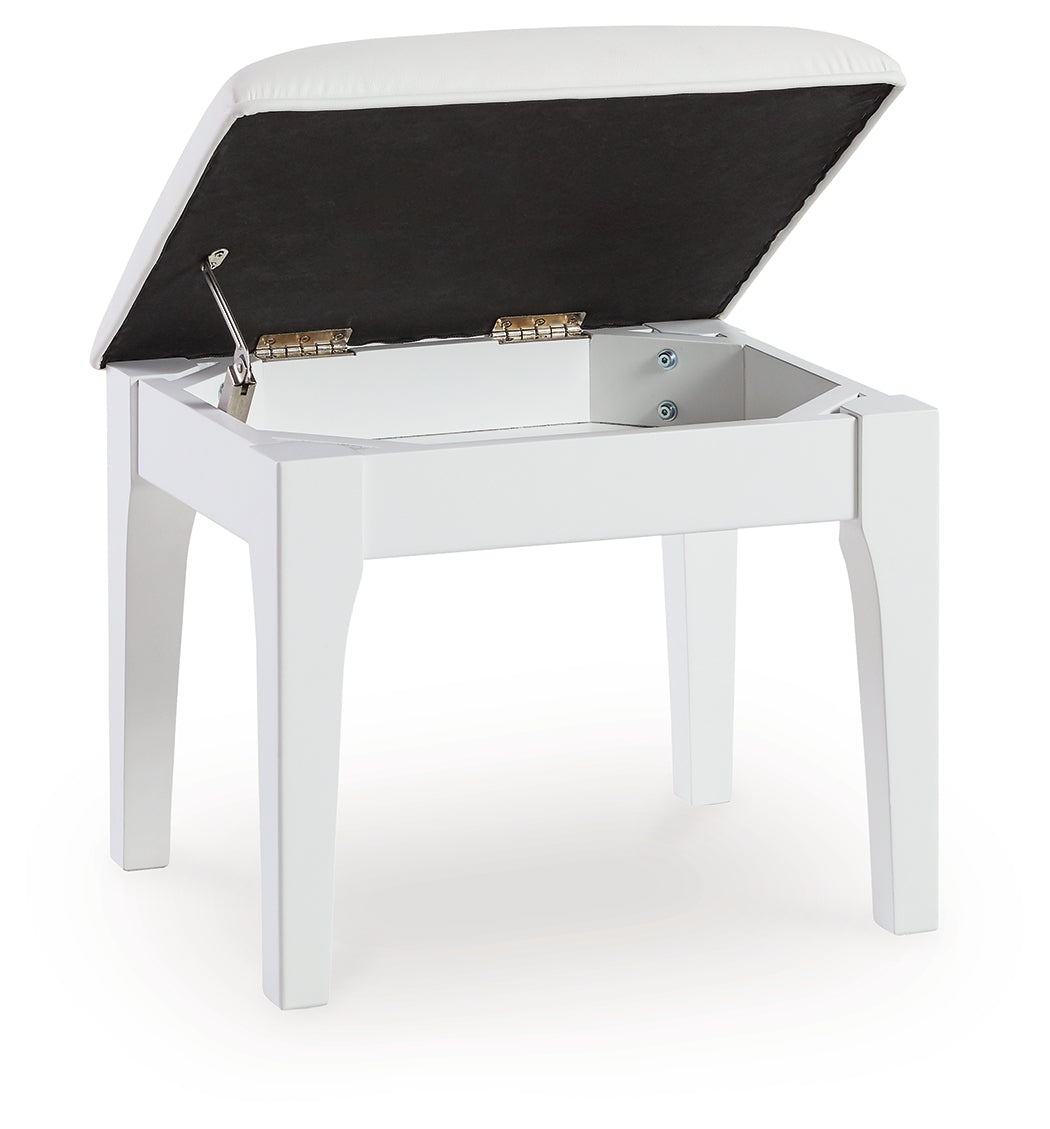 Chalanna Vanity, Mirror and Stool - B822B6