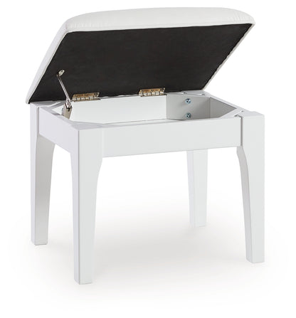 Chalanna Vanity, Mirror and Stool - B822B6