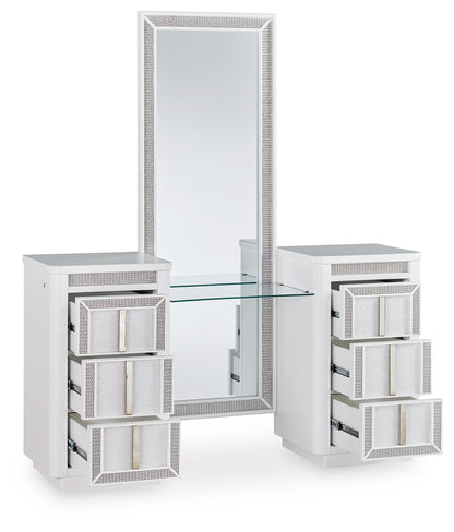 Chalanna Vanity, Mirror and Stool - B822B6