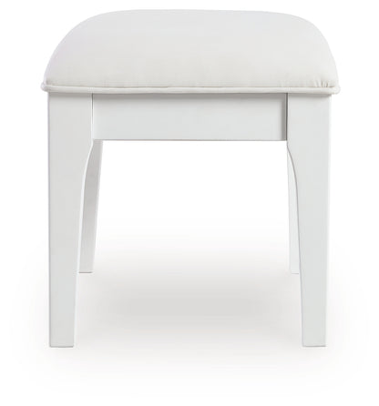 Chalanna White Vanity Stool - B822-01
