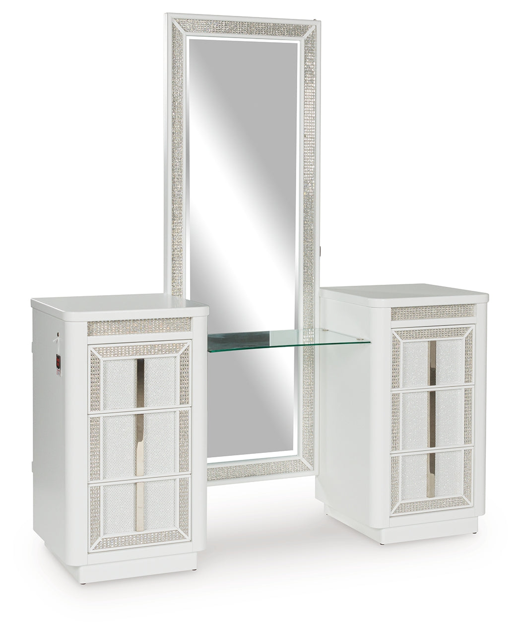 Chalanna White Vanity with Mirror - B822B7