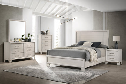 Charlie White Queen Panel Bed - SET | B9230-Q-HBFB | B9230-KQ-RAIL - Bien Home Furniture &amp; Electronics