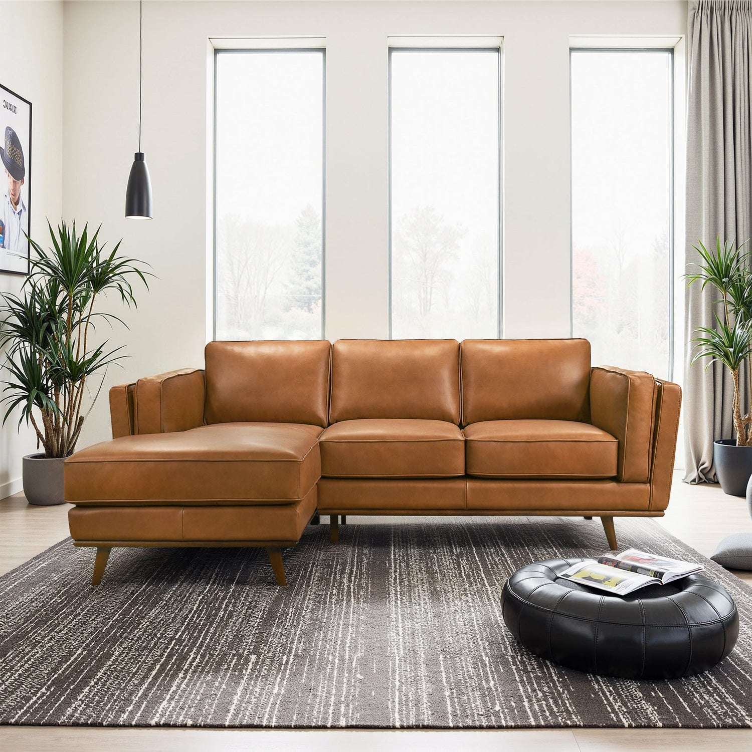 Chase Genuine Leather Sectional Left Facing - SEC00400901