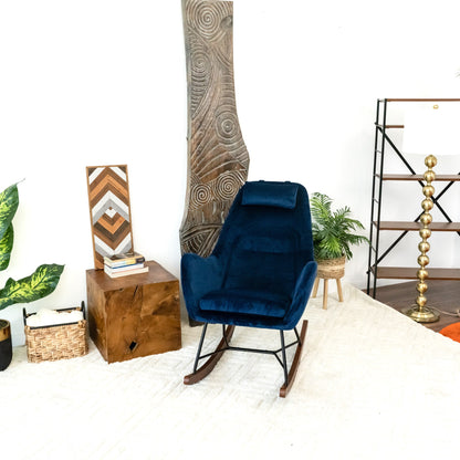 Chelsea Blue Velvet Rocking Chair - RCH01900301