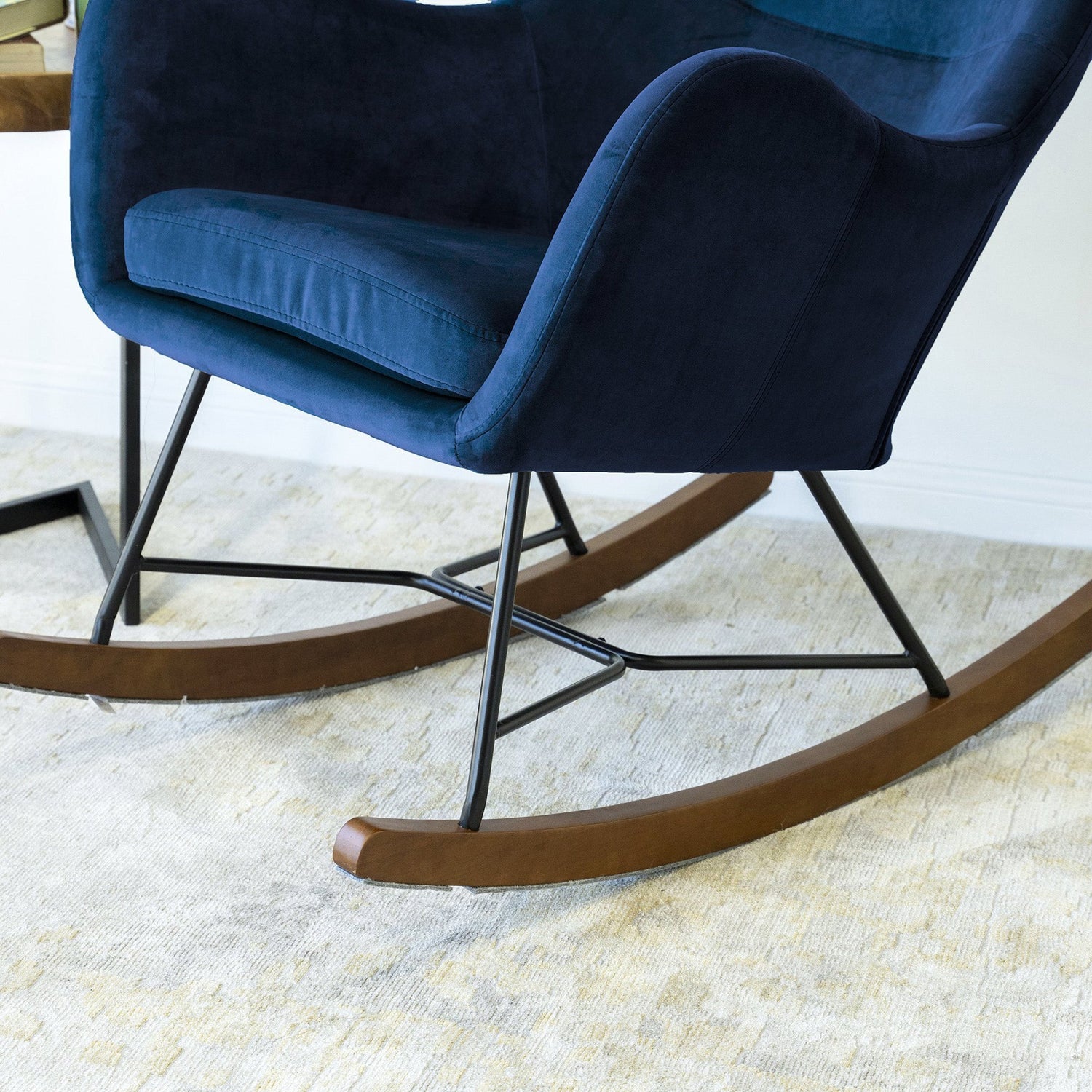 Chelsea Blue Velvet Rocking Chair - RCH01900301