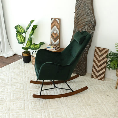 Chelsea Green Velvet Rocking Chair - RCH01900302