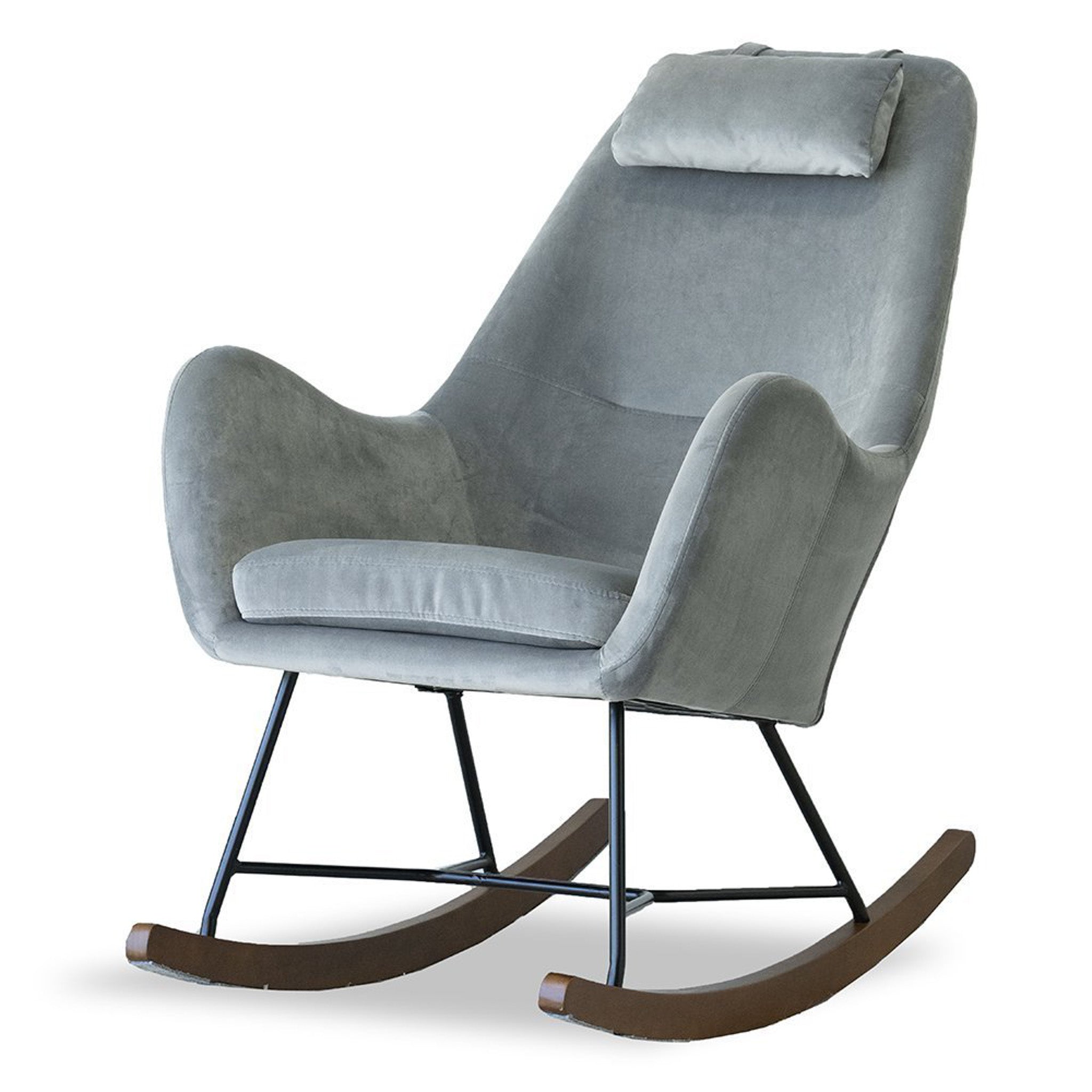 Chelsea Grey Velvet Rocking Chair - RCH01900303