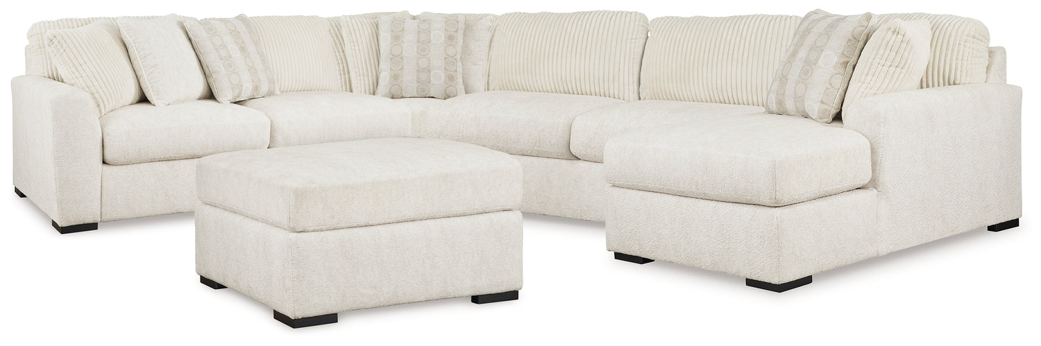 Chessington 4-Piece Sectional and Oversized Accent Ottoman - 61904U1
