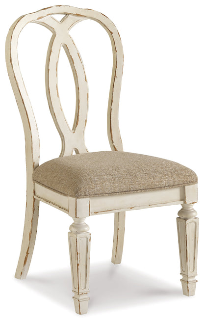 Chipped White Realyn Dining Table and 6 Chairs with Storage - PKG014923