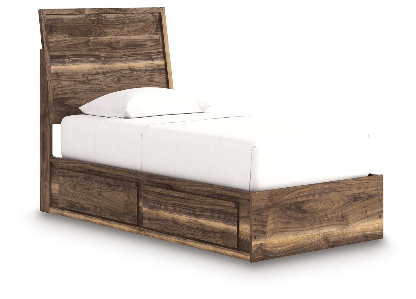 Chirason Brown Twin Panel Bed with Storage - PCB3367B27