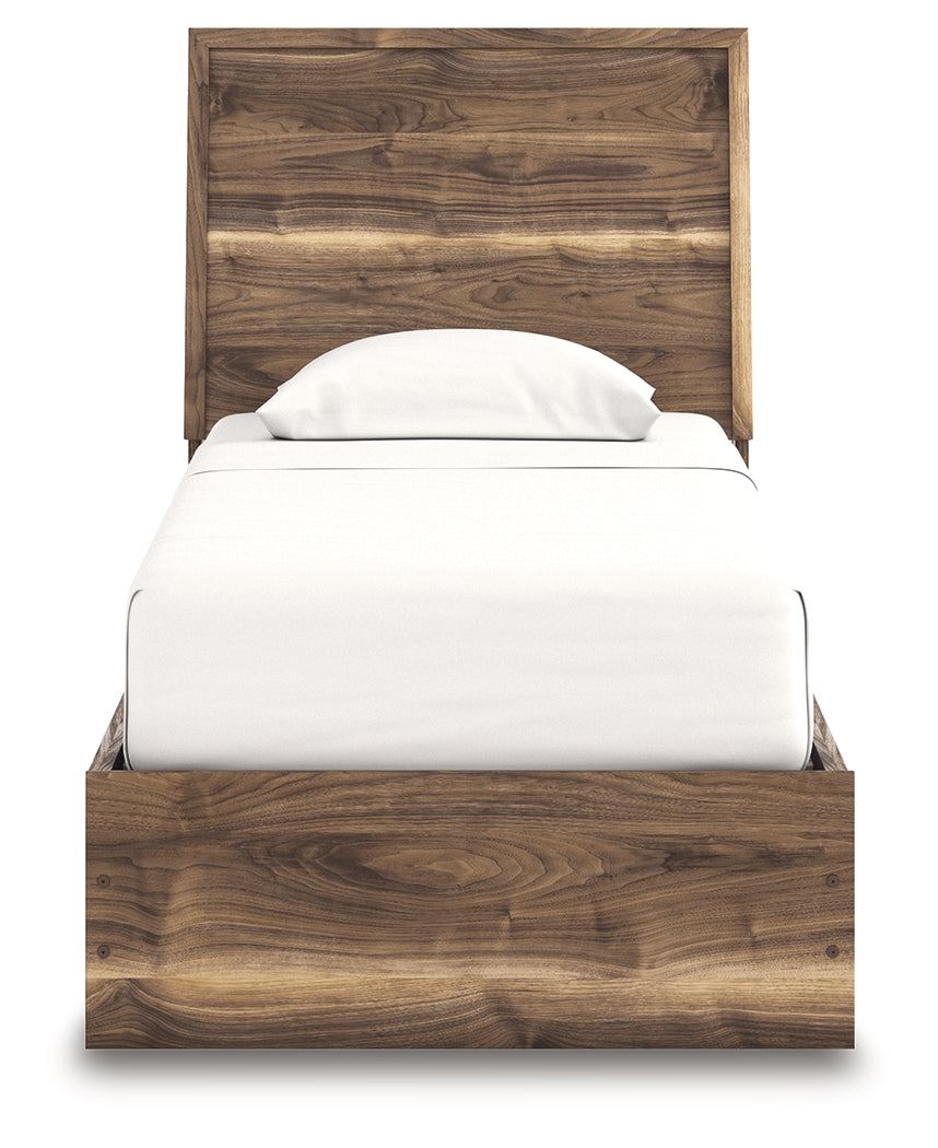 Chirason Brown Twin Panel Bed with Storage - PCB3367B27