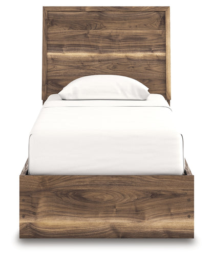 Chirason Brown Twin Panel Bed with Storage - PCB3367B27