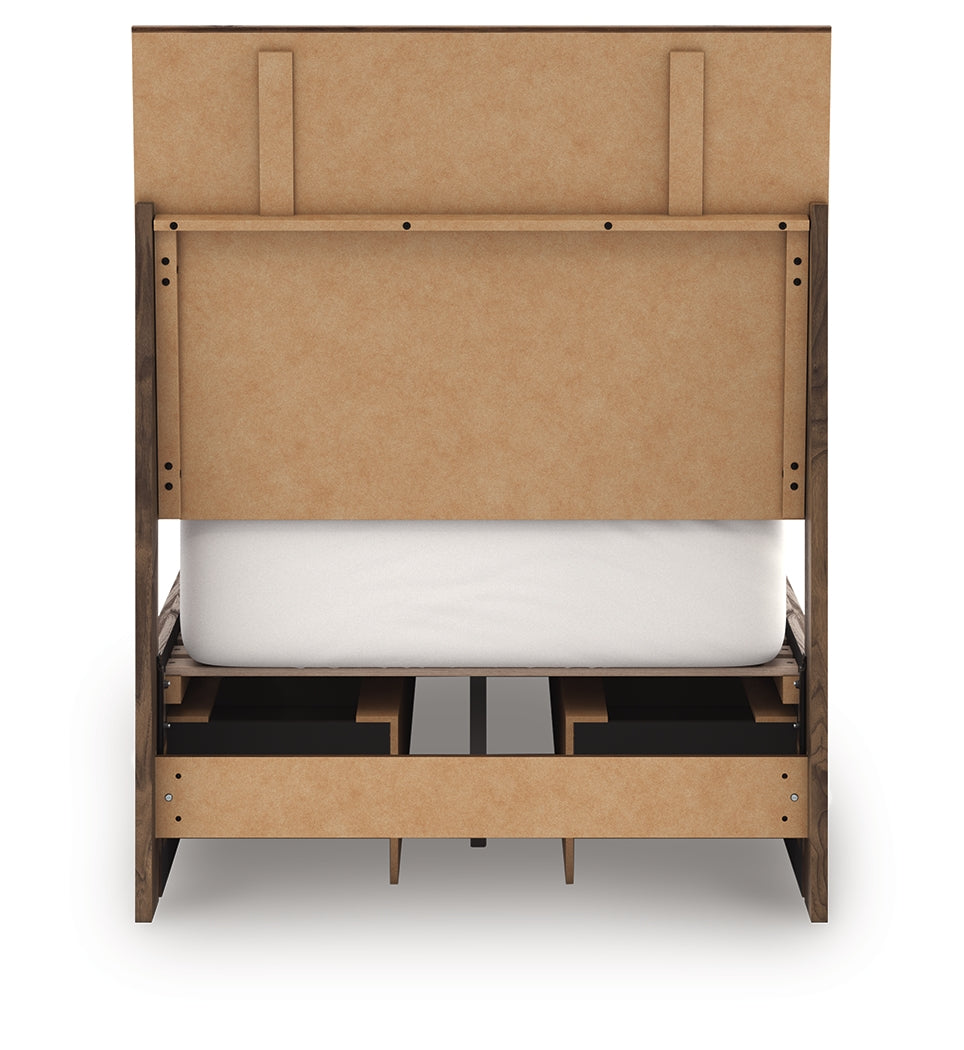 Chirason Brown Twin Panel Bed with Storage - PCB3367B27
