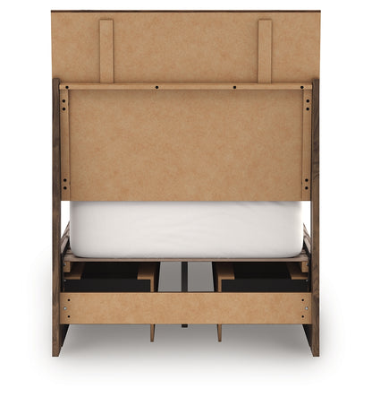 Chirason Brown Twin Panel Bed with Storage - PCB3367B27