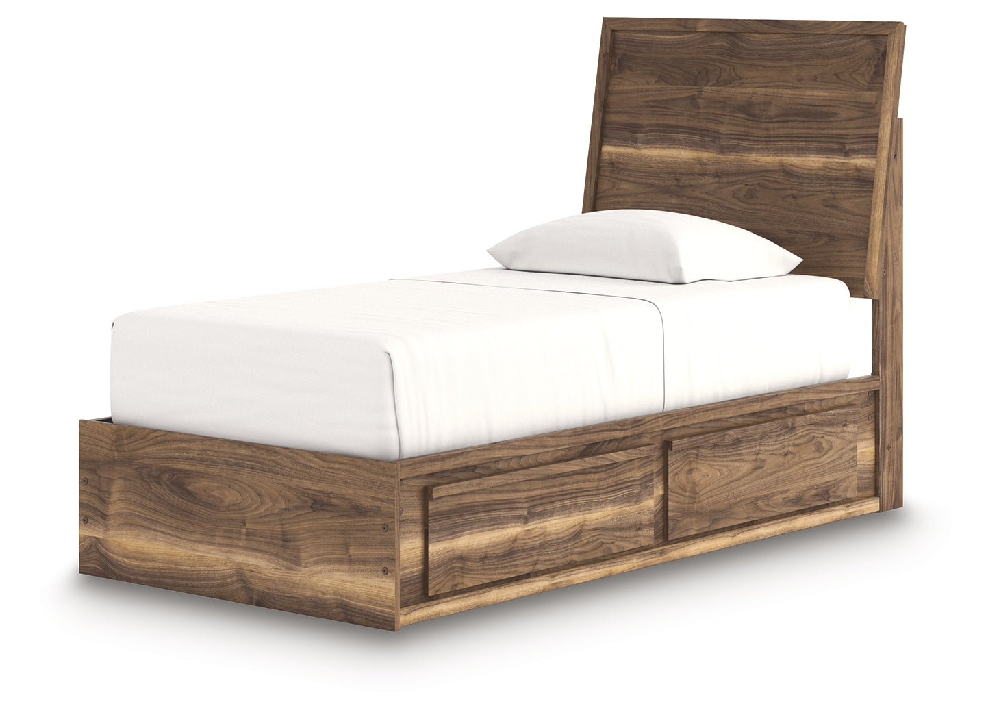 Chirason Brown Twin Panel Bed with Storage - PCB3367B27