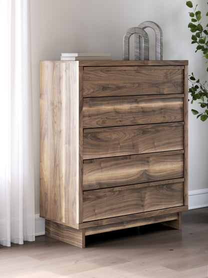 Chirason Brown Wide Chest of Drawers - PCB3367-345