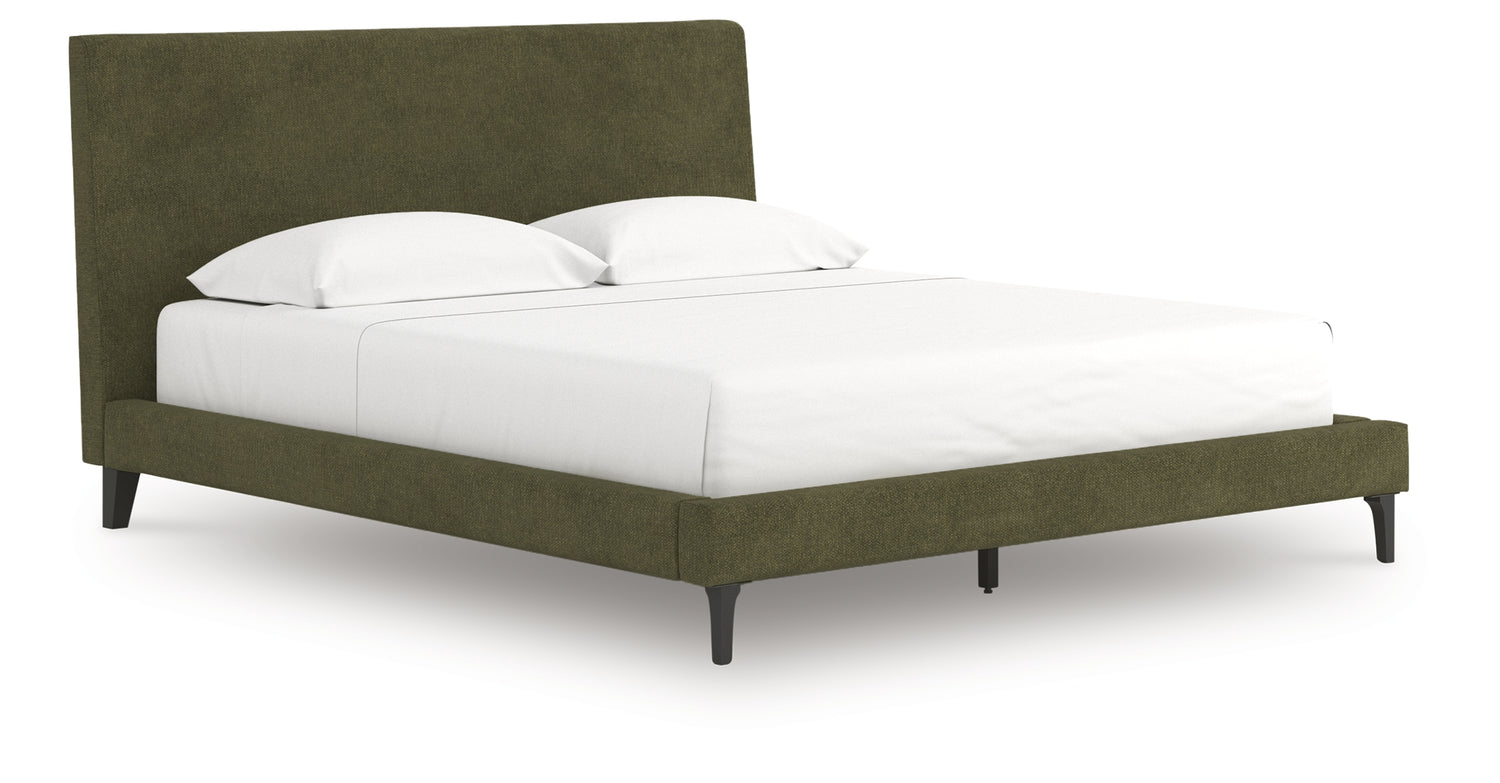 Chirason Sage Green California King Upholstered Bed with Roll Slats - PCB3367-94