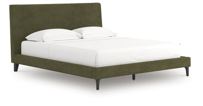 Chirason Sage Green California King Upholstered Bed with Roll Slats - PCB3367-94