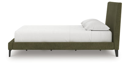 Chirason Sage Green California King Upholstered Bed with Roll Slats - PCB3367-94