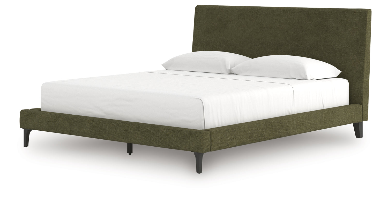 Chirason Sage Green California King Upholstered Bed with Roll Slats - PCB3367-94