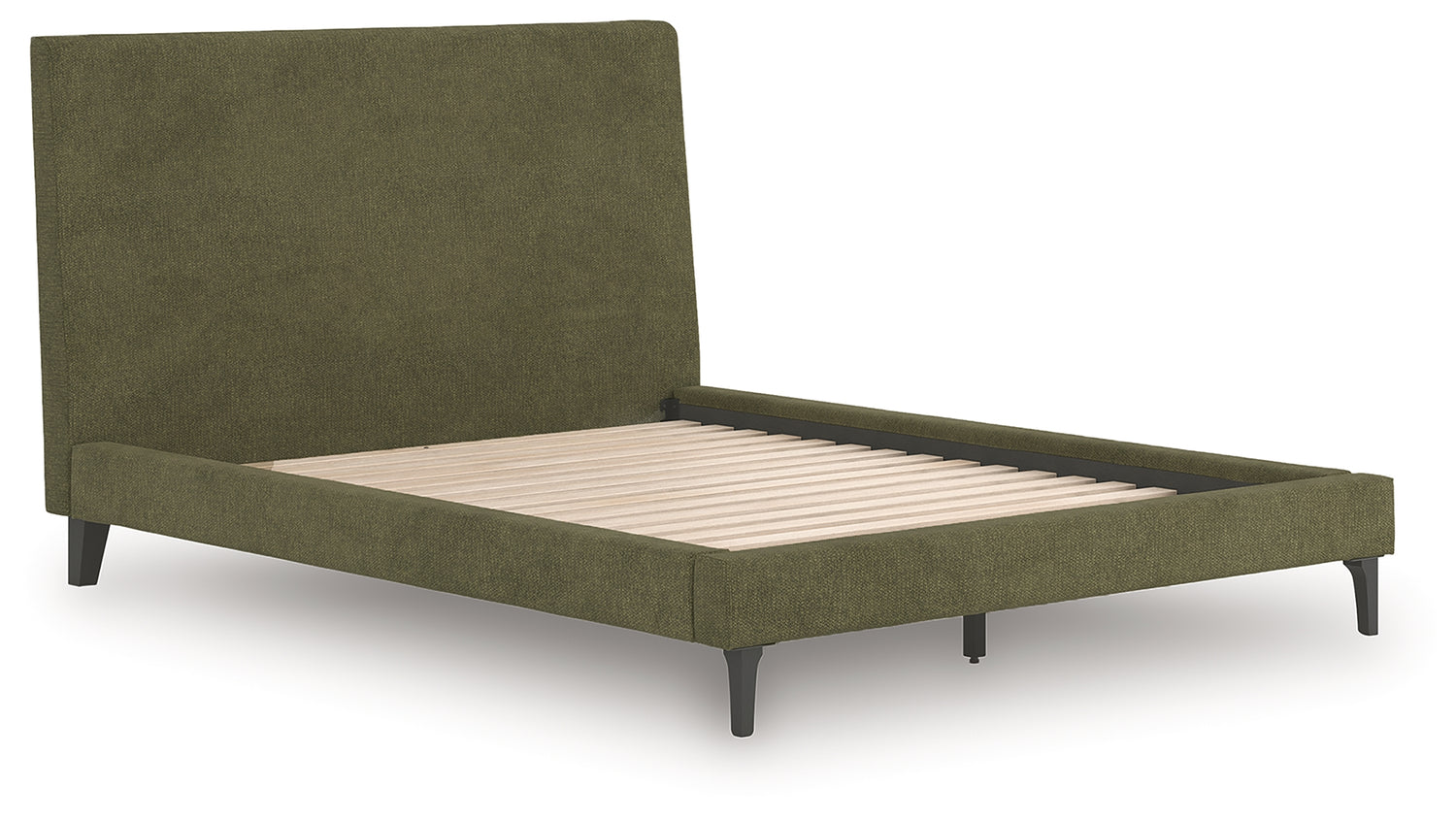 Chirason Sage Green Queen Upholstered Bed with Roll Slats - PCB3367-81
