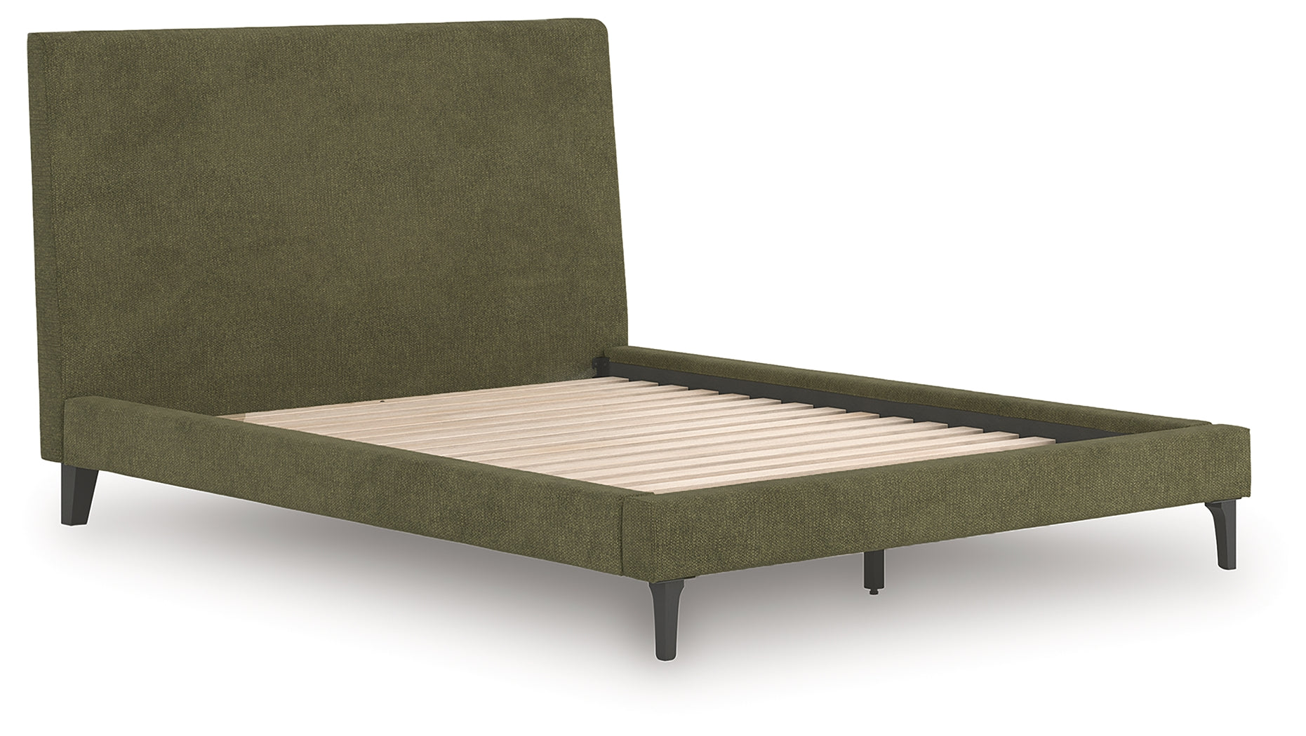 Chirason Sage Green Queen Upholstered Bed with Roll Slats - PCB3367-81