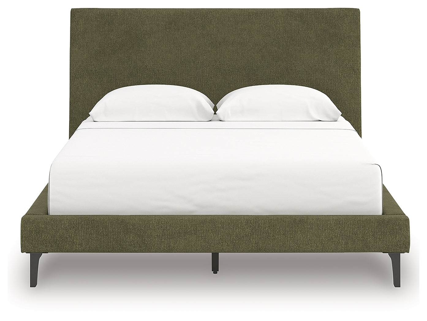 Chirason Sage Green Queen Upholstered Bed with Roll Slats - PCB3367-81