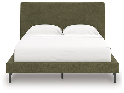 Chirason Sage Green Queen Upholstered Bed with Roll Slats - PCB3367-81