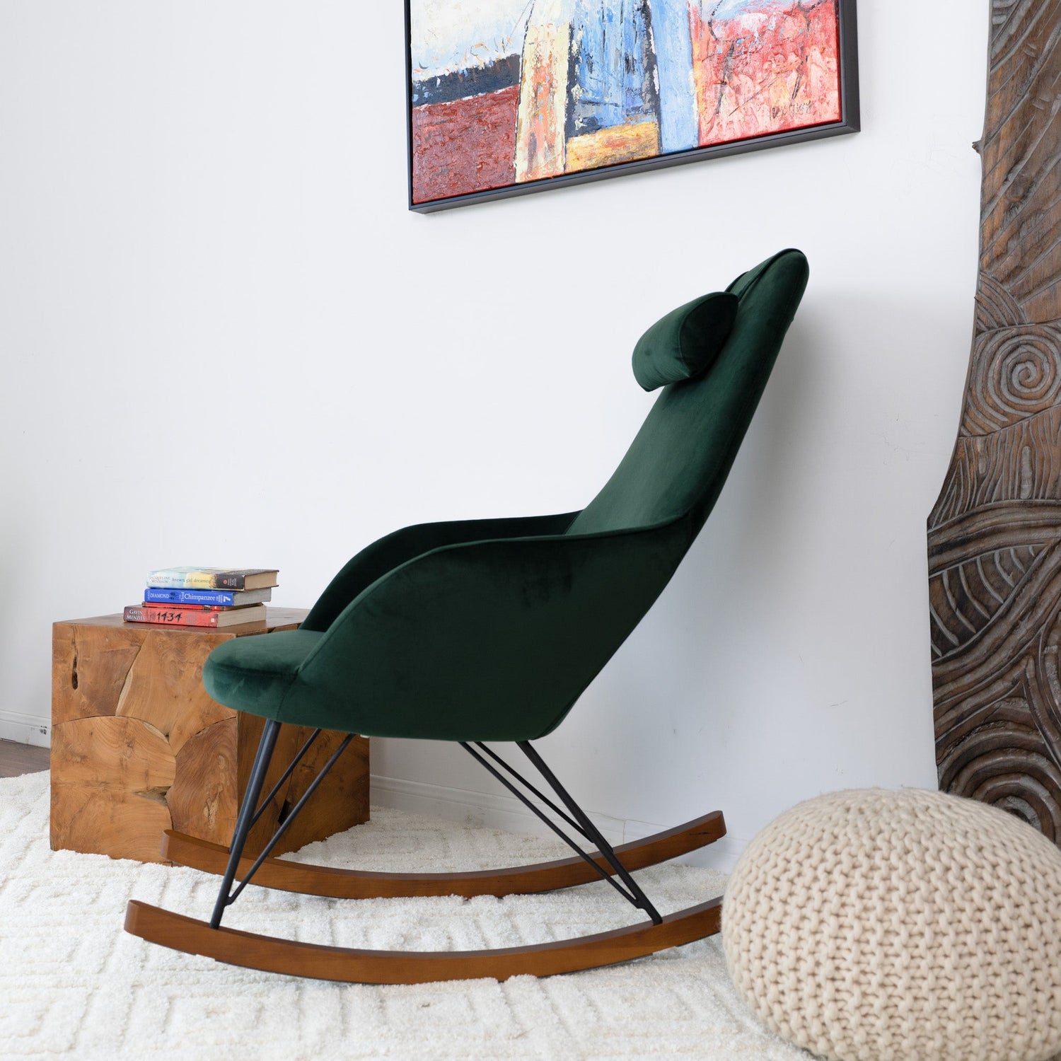 Chloe Mid Century Modern Rocker Livingroom And Bedroom Chair - RCH01900201