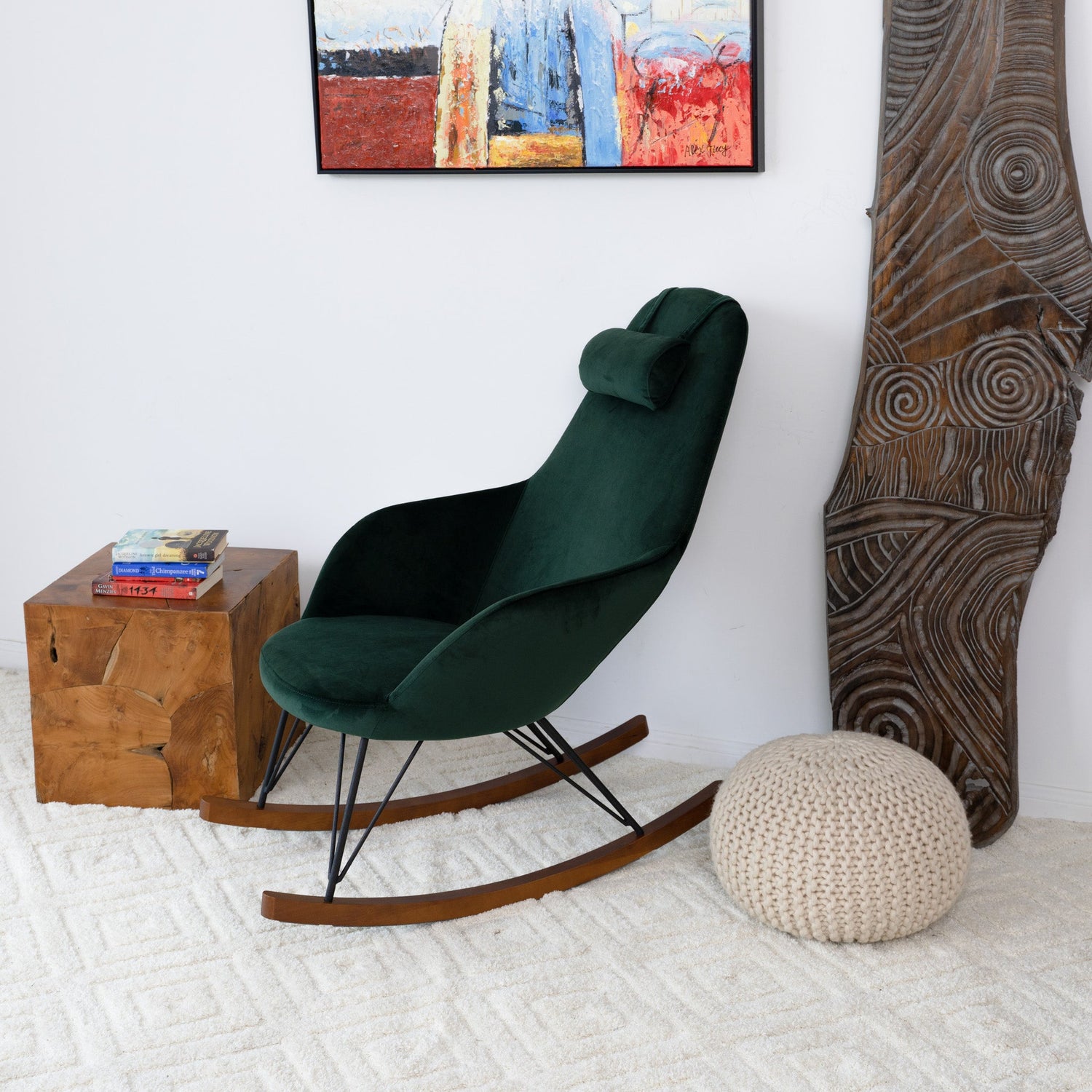 Chloe Mid Century Modern Rocker Livingroom And Bedroom Chair - RCH01900201