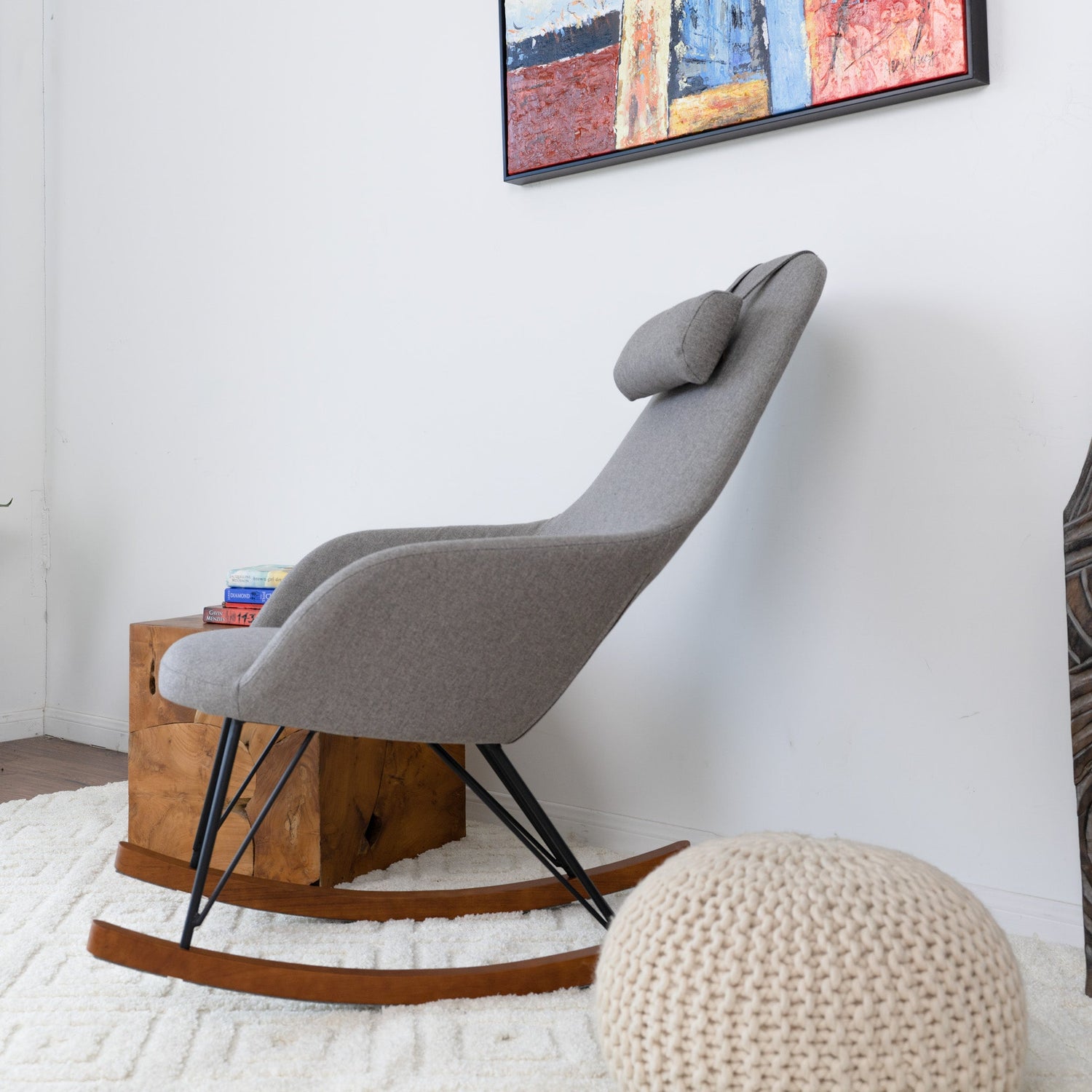 Chloe Mid Century Modern Rocker Livingroom And Bedroom Chair - RCH01900202