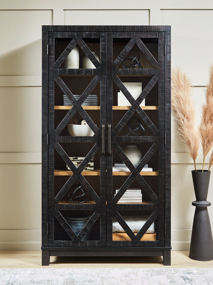Christop Black/Brown Accent Cabinet - A4000728
