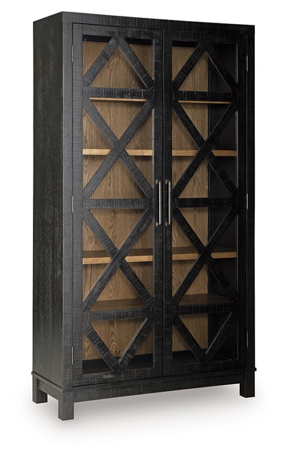 Christop Black/Brown Accent Cabinet - A4000728
