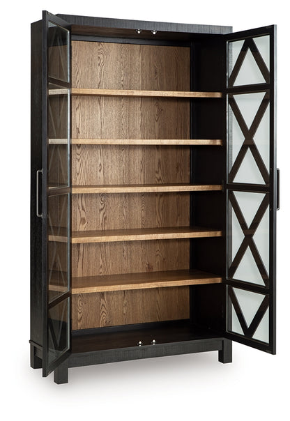 Christop Black/Brown Accent Cabinet - A4000728