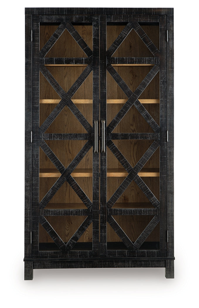 Christop Black/Brown Accent Cabinet - A4000728