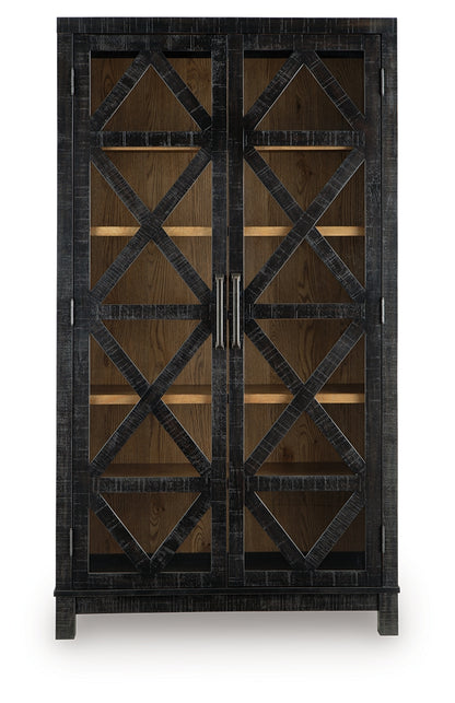 Christop Black/Brown Accent Cabinet - A4000728
