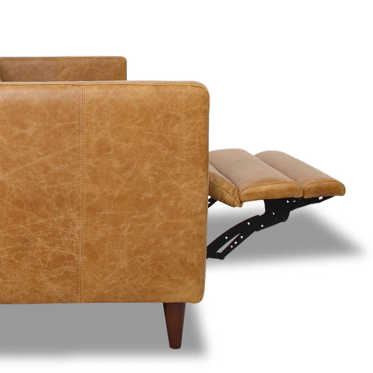 Christopher Tan Leather Electric Inclining Sofa Left Facing - RSF00100111