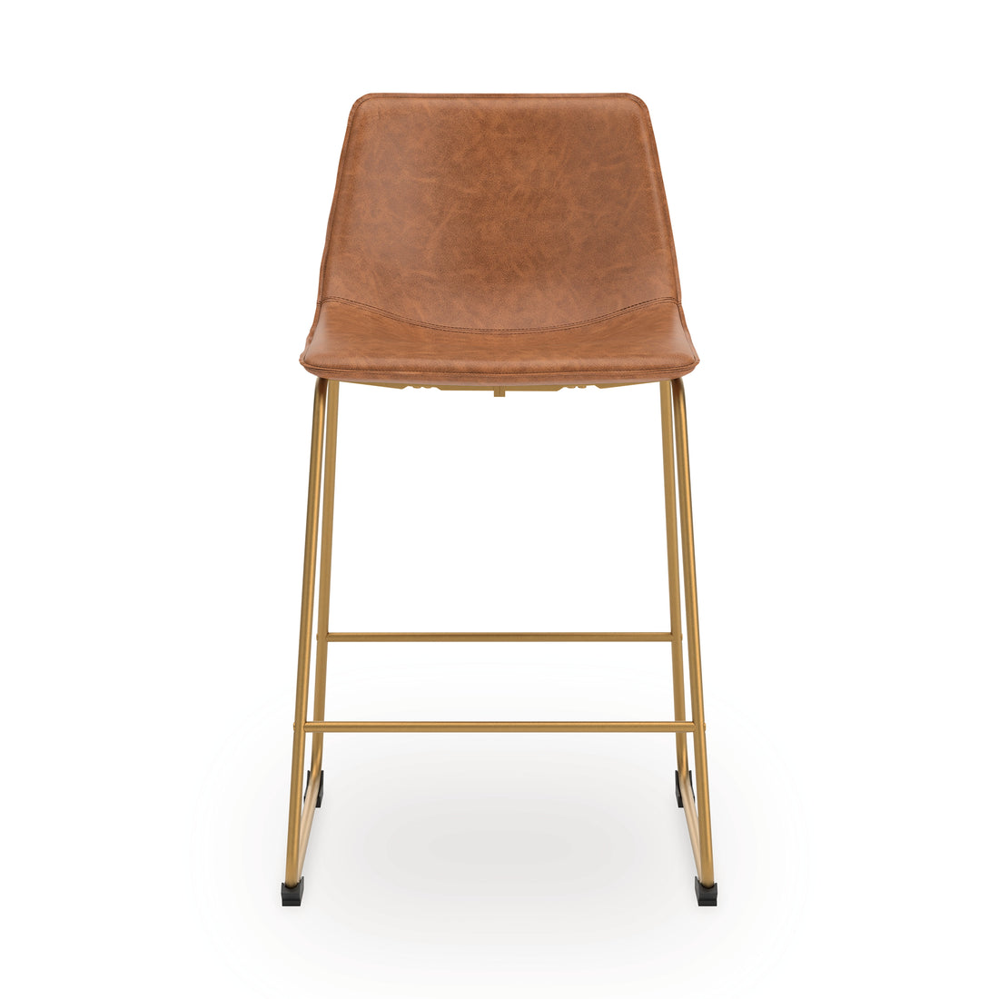 Ciabori Brown/Gold Counter Height Barstool, Set of 2 - PCD373-224