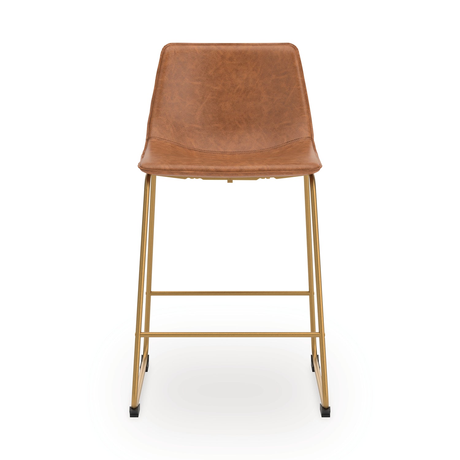 Ciabori Brown/Gold Counter Height Barstool, Set of 2 - PCD373-224