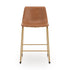 Ciabori Brown/Gold Counter Height Barstool, Set of 2 - PCD373-224