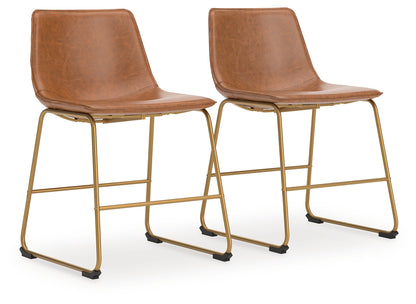 Ciabori Brown/Gold Dining Chair, Set of 2 - PCD373-02