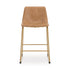 Ciabori Toast/Gold Counter Height Barstool, Set of 2 - PCD373-324