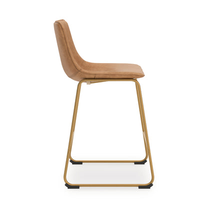 Ciabori Toast/Gold Counter Height Barstool, Set of 2 - PCD373-324