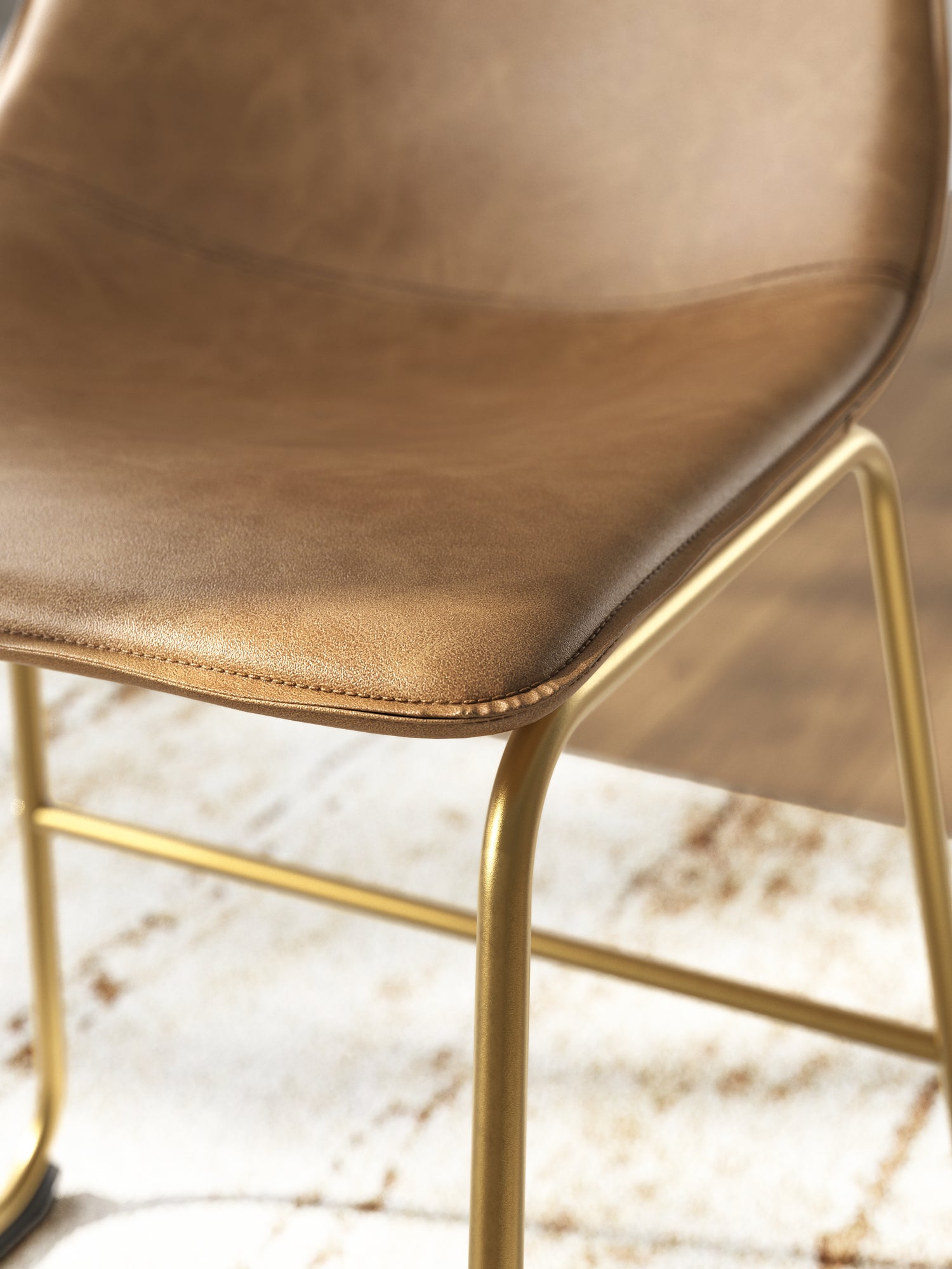 Ciabori Toast/Gold Dining Chair, Set of 2 - PCD373-03