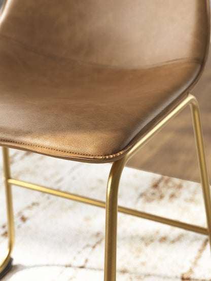 Ciabori Toast/Gold Dining Chair, Set of 2 - PCD373-03